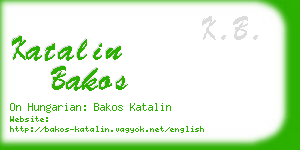 katalin bakos business card
